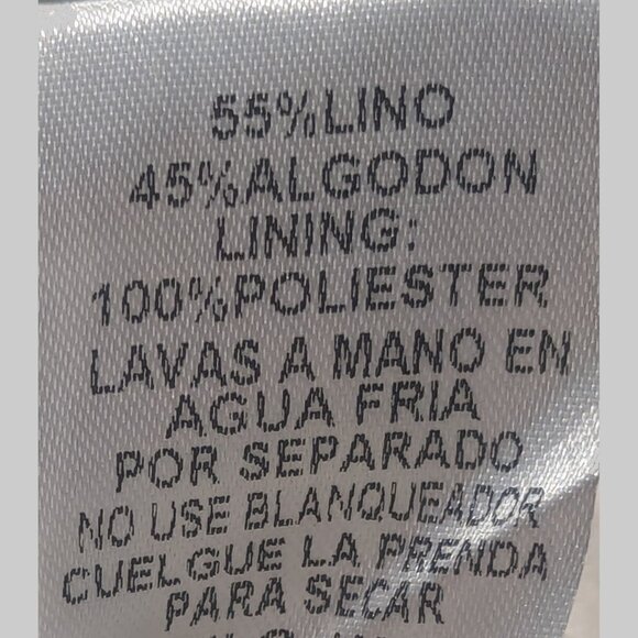 Embroidered Sleeves Linen Cotton Blend Round Neck w/ Frayed High Low Hem - Picture 14 of 14